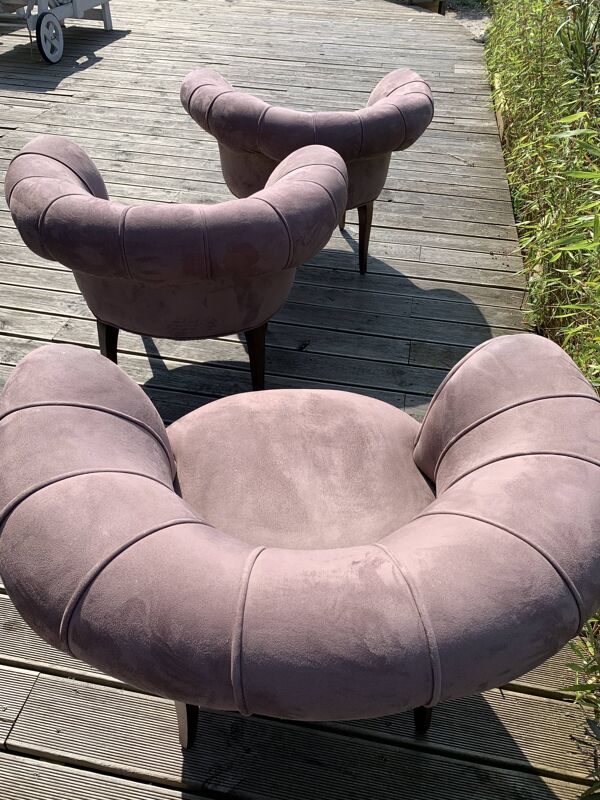 Quatre fauteuils art déco