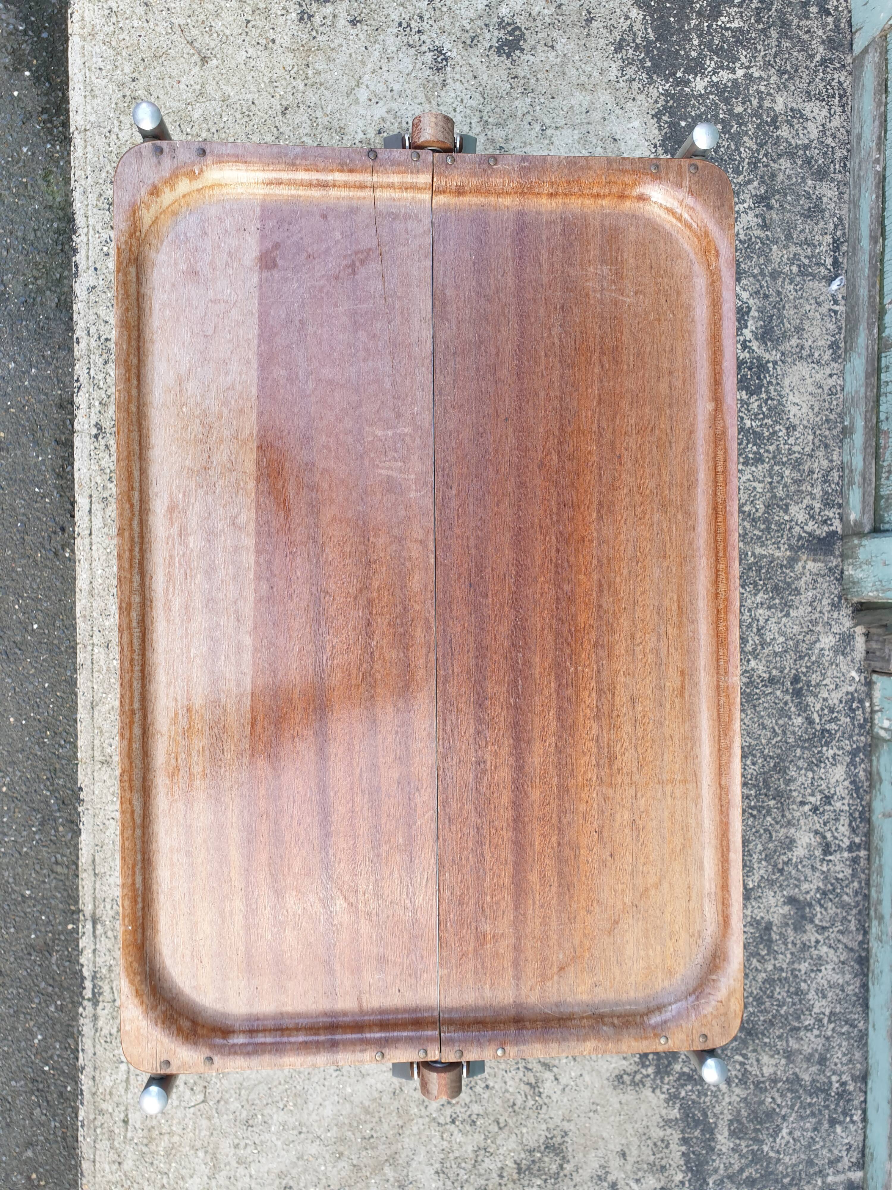 Vintage folding rolling table