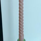 Green glass candle holder 70s