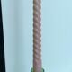 Green glass candle holder 70s