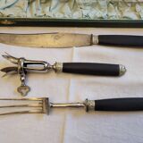Ebony leg of lamb cutlery service, late 19th century