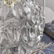 Set of two chiseled glass pendant lights