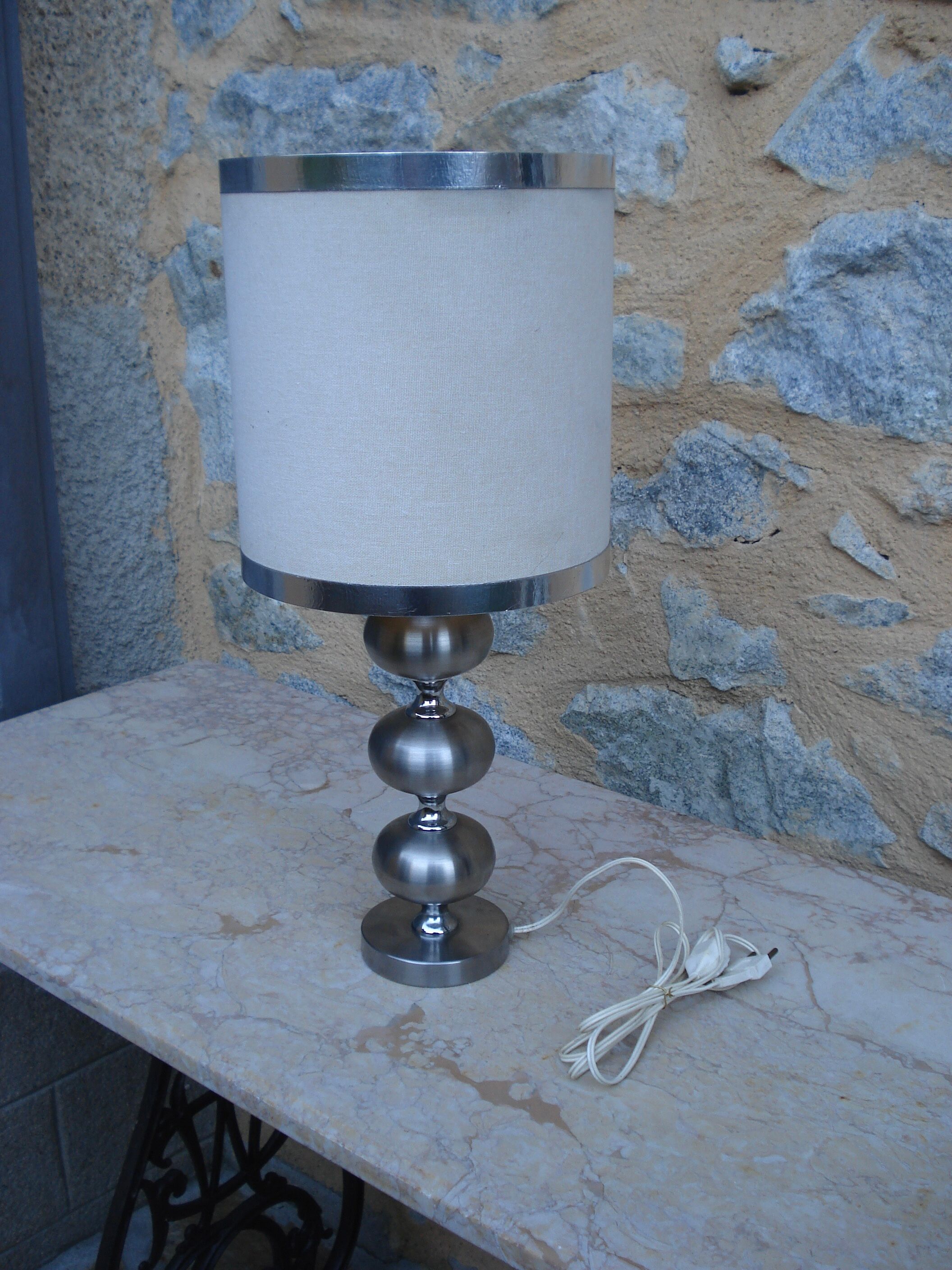 Vintage lamp 1970 alu brush