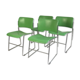 4 Green chairs 40/4 by David Rowland