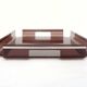 Plateau design 1970 en plexiglas fumé