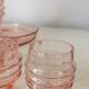Vintage 1950s Pink Crystal Decanter Liquor Set