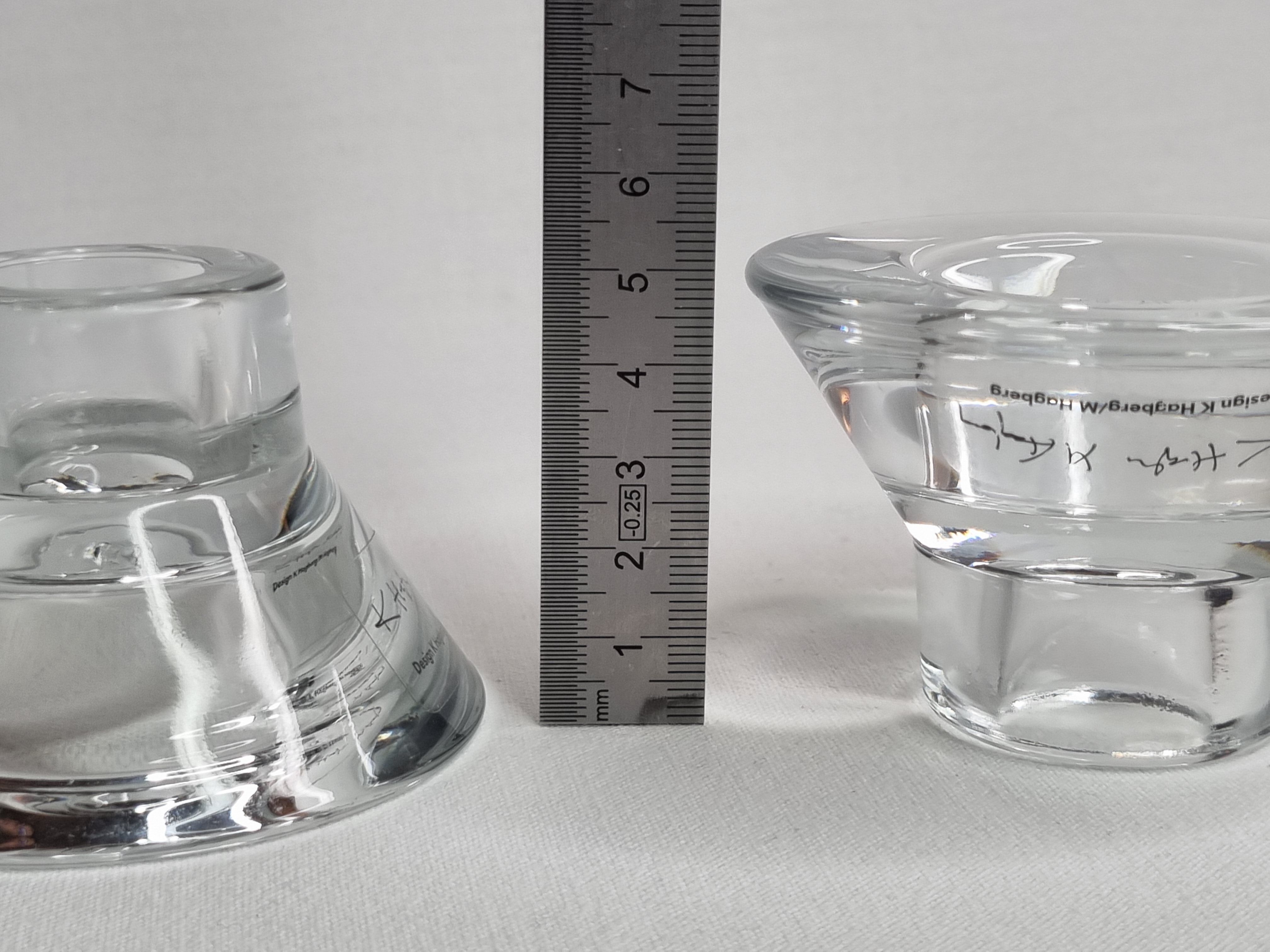 Pair of candle holders, vintage photophores, Knut and Marianne Hagberg design