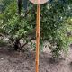 Large flower floor lamp in turned wood – Vintage – 70s/80s spirit