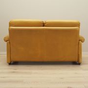 Yellow leather sofa, Italian design, 1960s, manufacturer: B&B Italia, design.