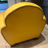 A leather club chair