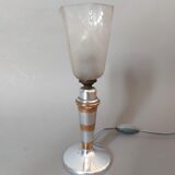 Lampe de chevet en aluminium et laiton 1930/1940