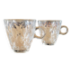 2 thick glass mugs