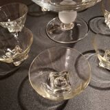 Crystal fruit bowl with 6 small bowls