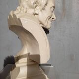 Voltaire bust in plaster 60cm th mid 20th century