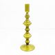 80s Amber Glass Candle Holder