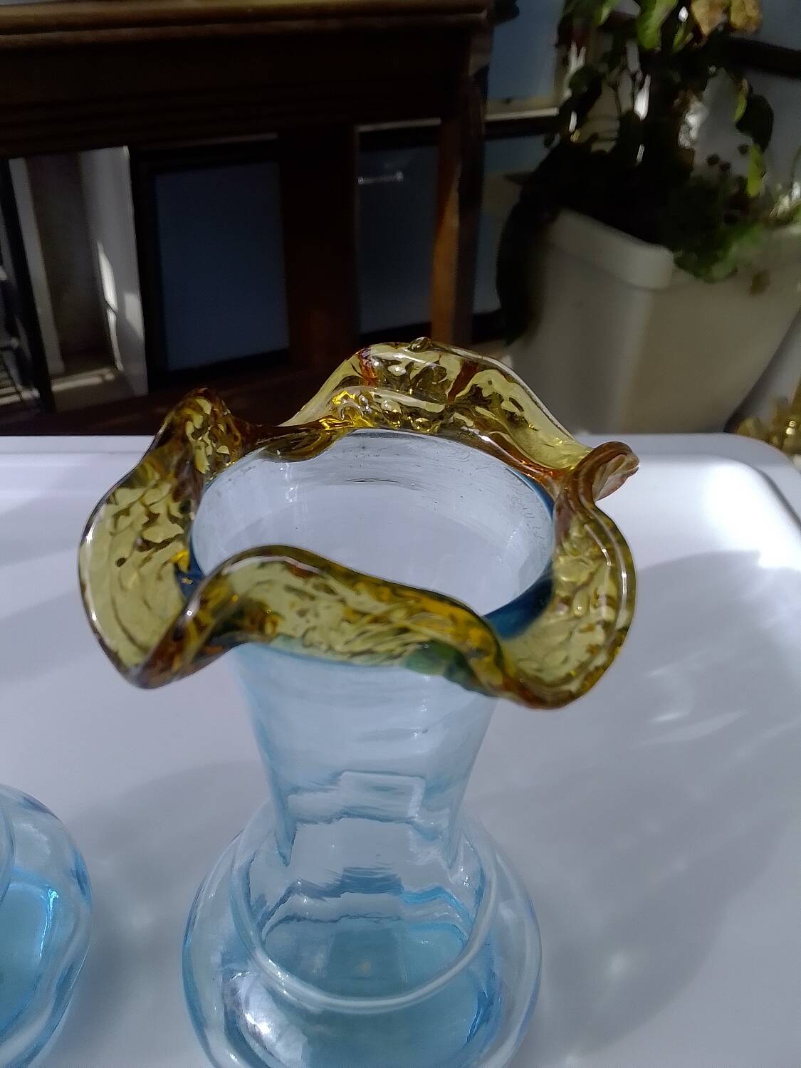 Pair of George Sand glass vases