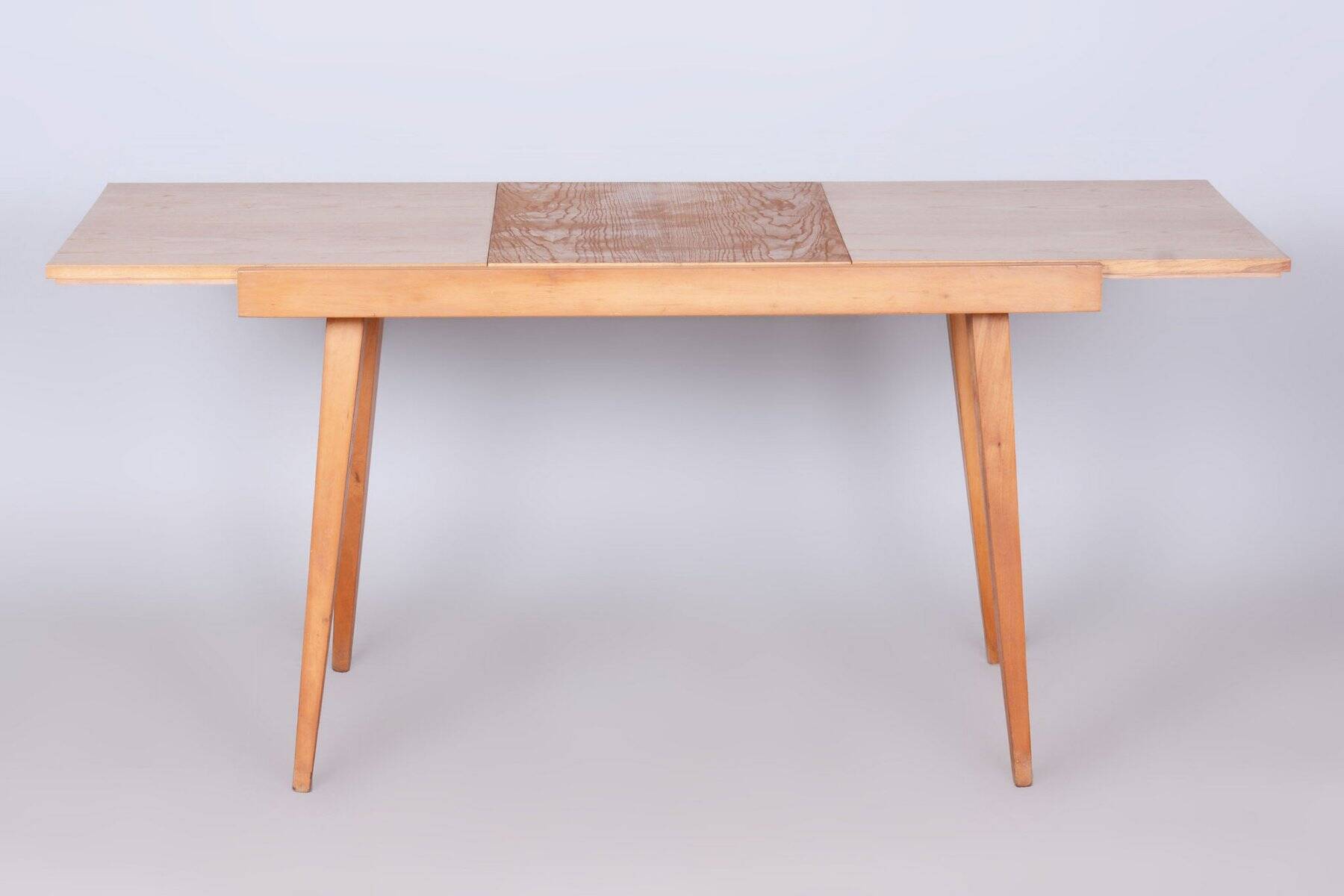 Mid-Century Czech Extendable Table in Beech and Ash attributed to Tatra Pravenec, 1950s