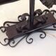 Pair of vintage iron and smoked glass