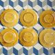 6 assiettes barbotine fuits Sarreguemines