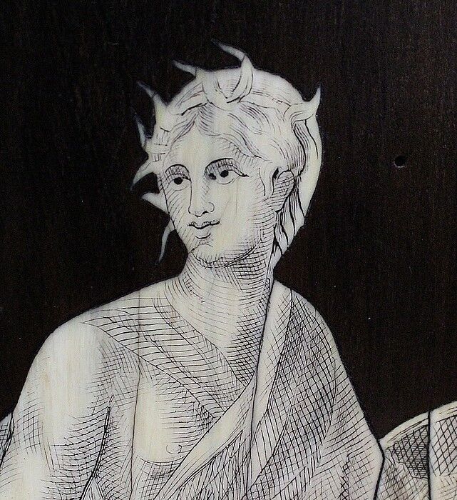 Ceremonial showcase in blackened pearwood, Napoleon III period - 1850