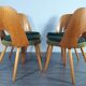 Set 4 chairs in beech Jirak Mid-Century Czechoslovakia 1960 s