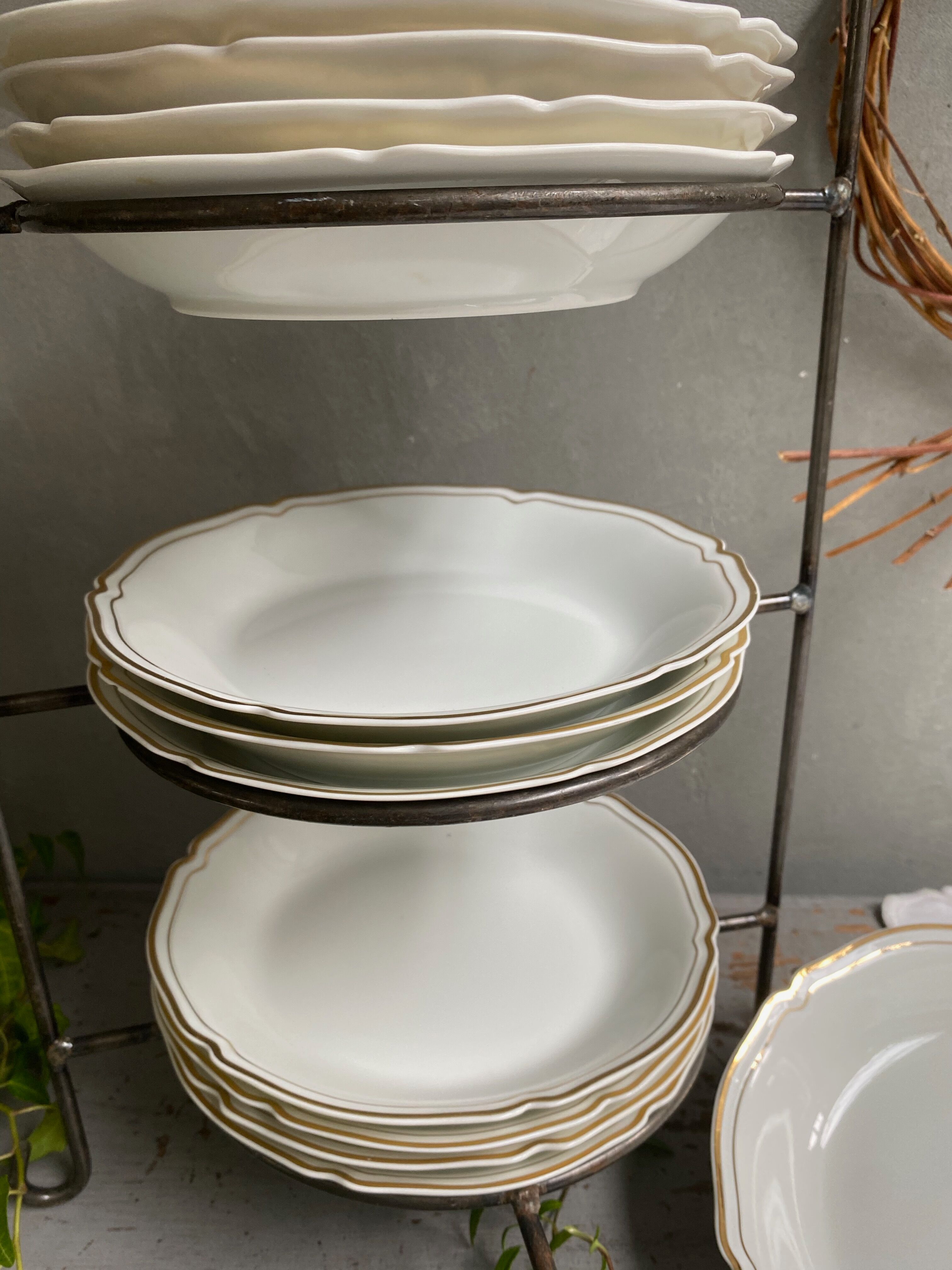 Hollow plates Limoges porcelain