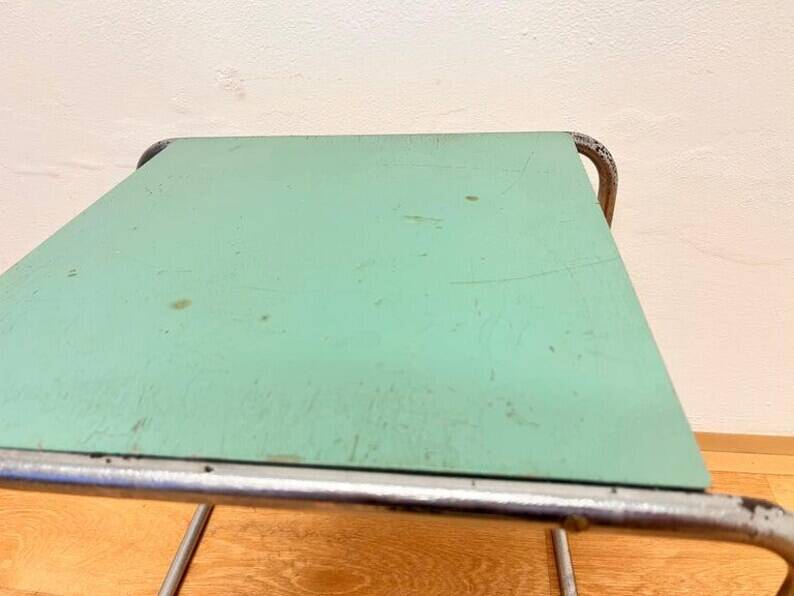 Rare Bauhaus chrome Nesting Table B9, Marcel Breuer-1930s