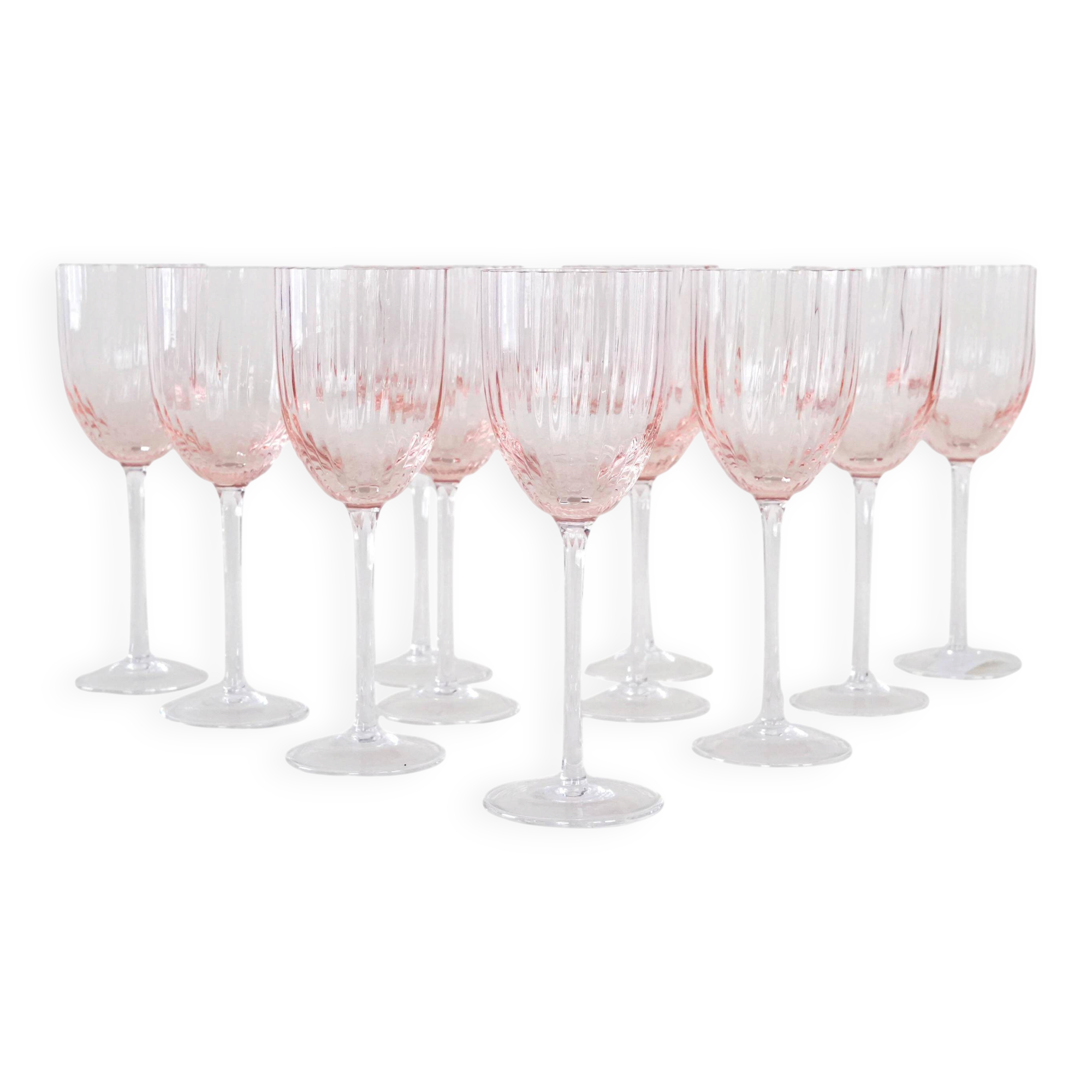 Set of wine glasses, French design, 1970s, made in France