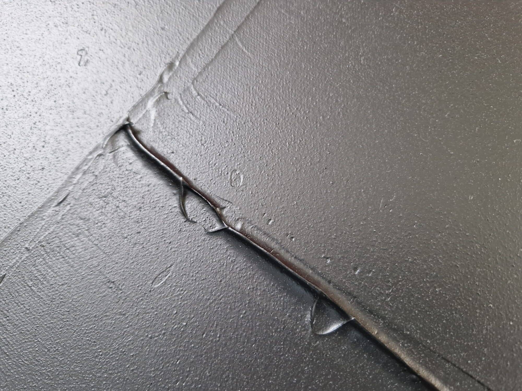 Minimalist monochrome abstract painting in black