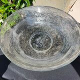 Large cut on bubbled crystal heel