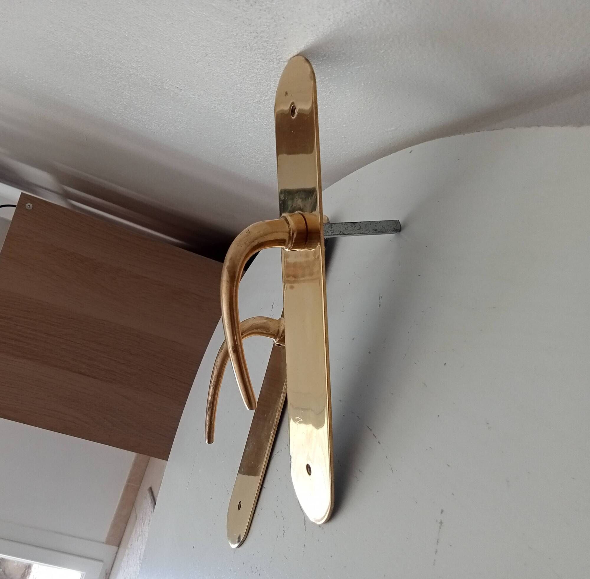 Pair of solid brass door handles