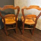 Lot of 2 old wooden chairs