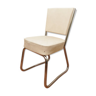 Fauteuil skaï blanc