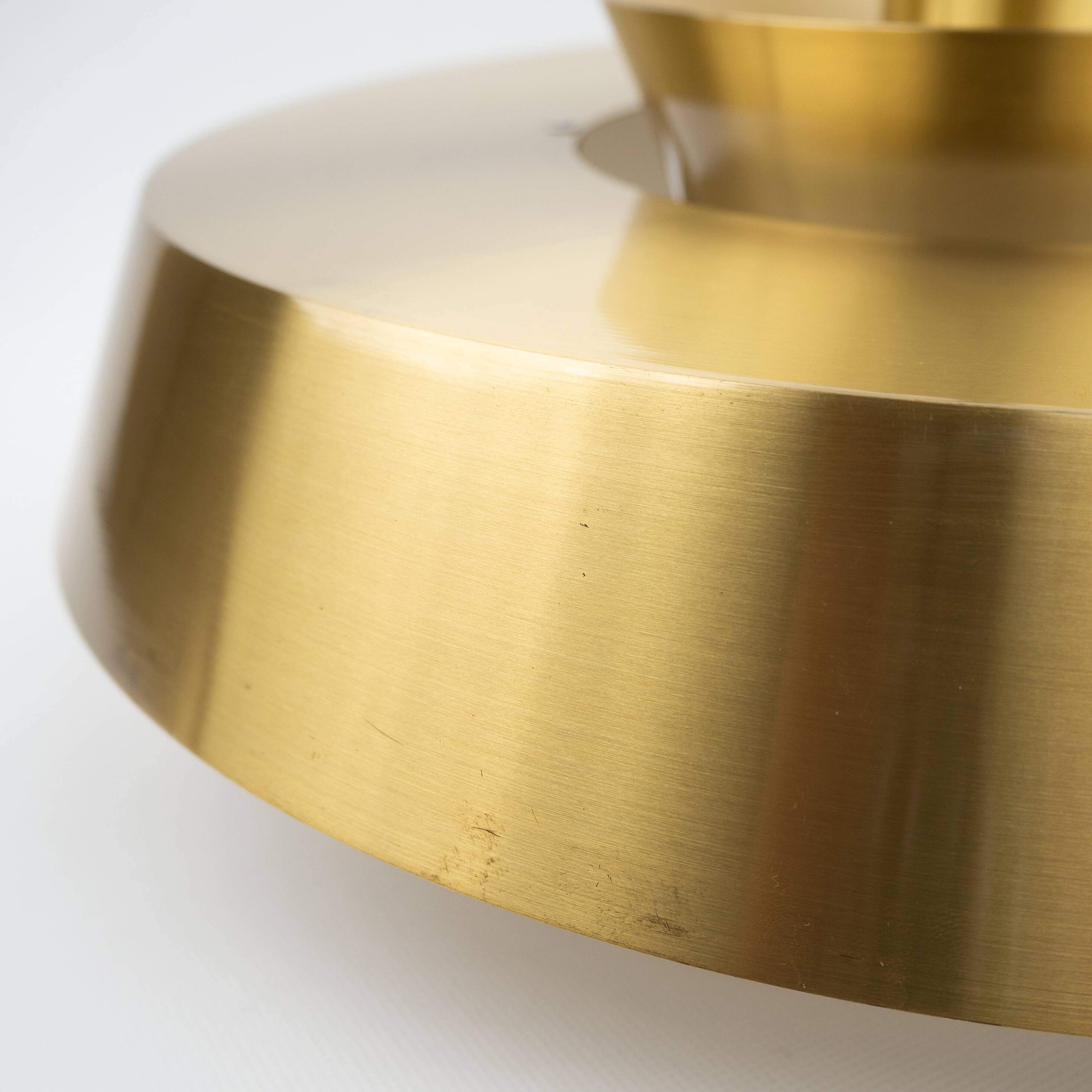 Danish vintage brass pendant lamp by Jo Hammerborg, Fog og Mørup, 1963