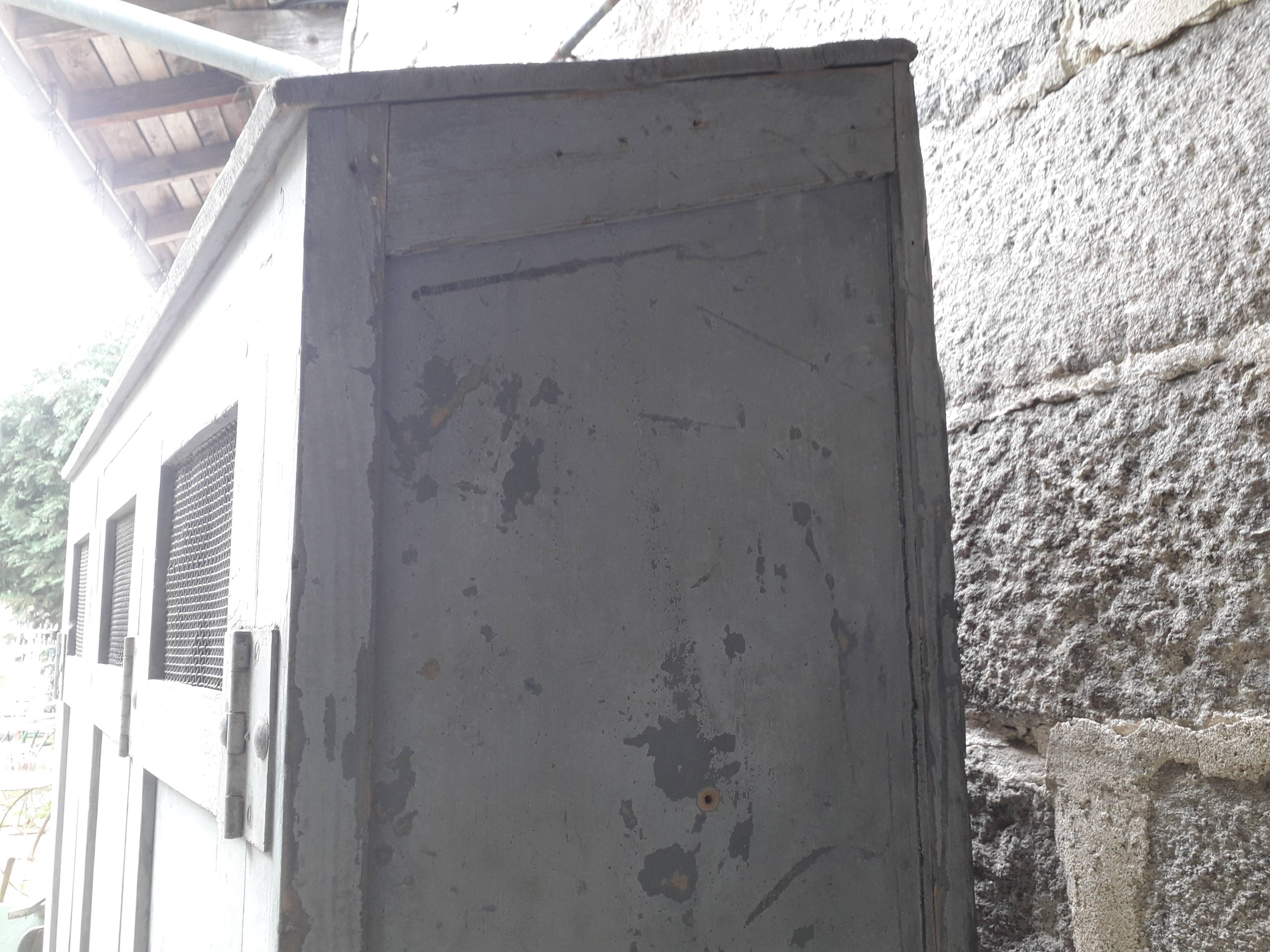 Patinated industrial wardrobe