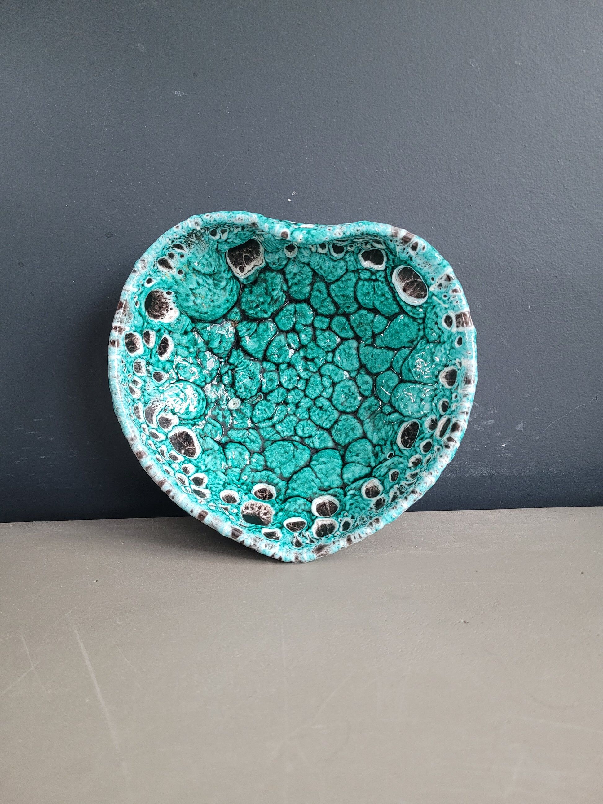Turquoise fat lava bowl - Ref 1000