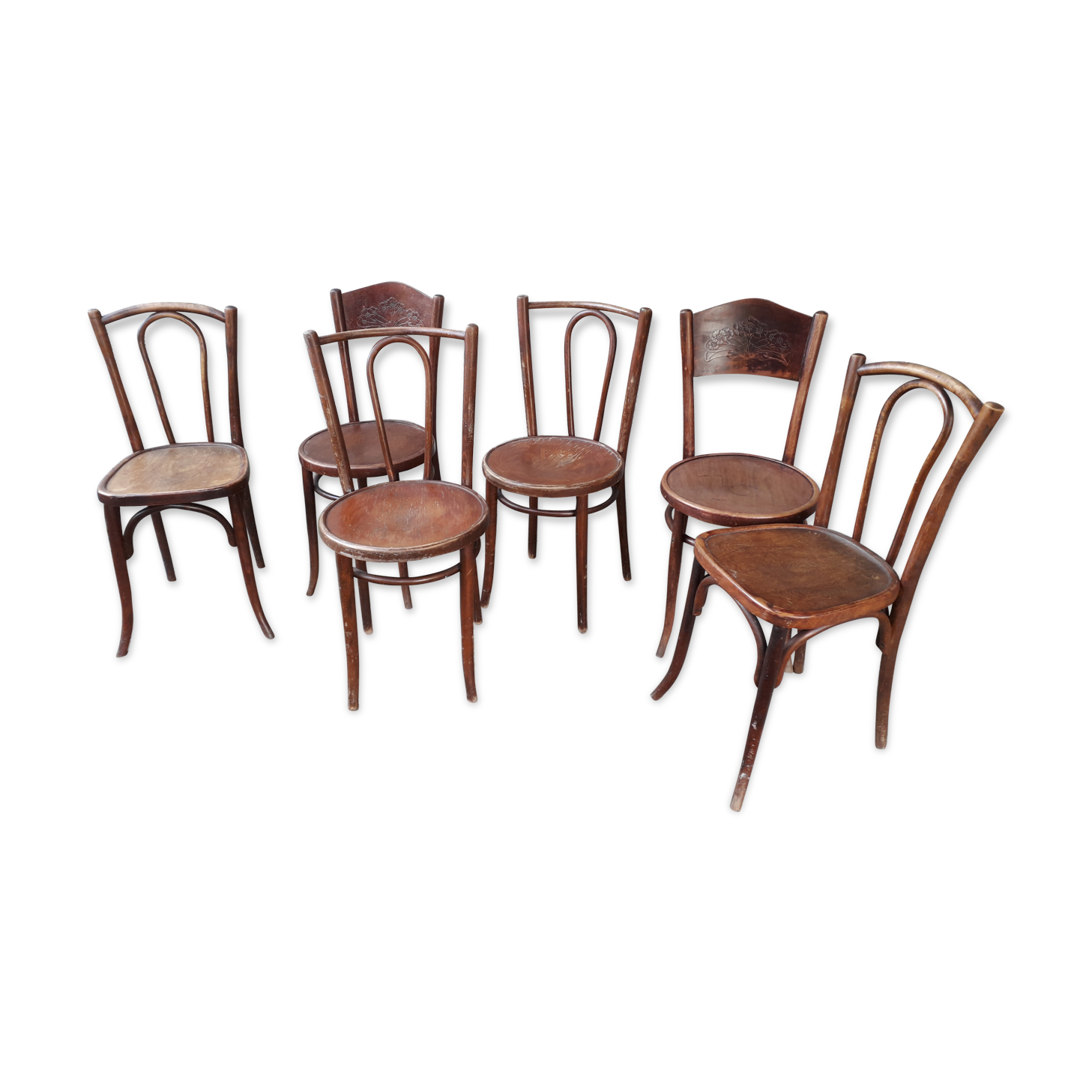 Set of 6 chairs Bistro mismatched