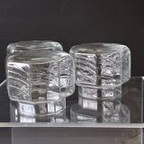 Set of 3 glass jars with old transparent lids in very good condition.