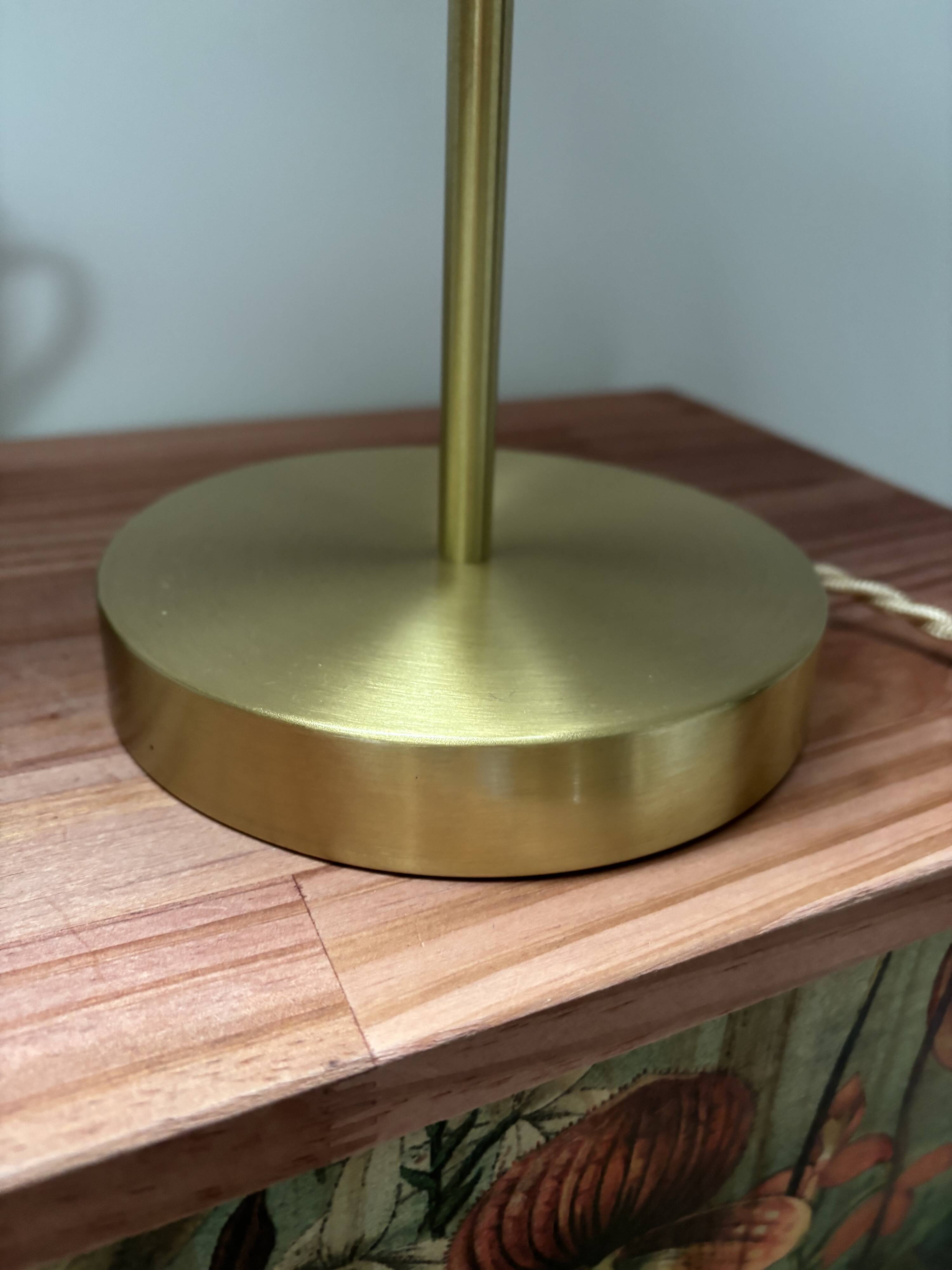 Art Deco flame glass globe lamp