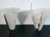 Pair of perspex wall lights from the 1960s