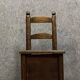 Travail d'art populaire fin XVIIIè: fauteuil d'enfant dissimulant un coffre