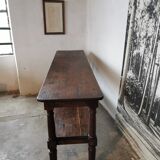 Draper table, oak wood console