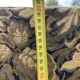 Grand paravent ancien trois panneaux tissu floral 200 cm