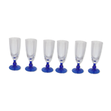 Flutes a champagne foot blue cobalt