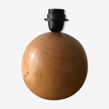 Pied de lampe boule en bois clair