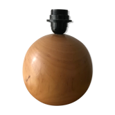 Pied de lampe boule en bois clair