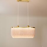 Hans Agne Jakobsson Silk fringe & brass pendant model T607, circa 1960.