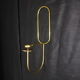 3 candle holders design sleek model, hanging in gold metal