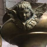 Brass chandelier with angels