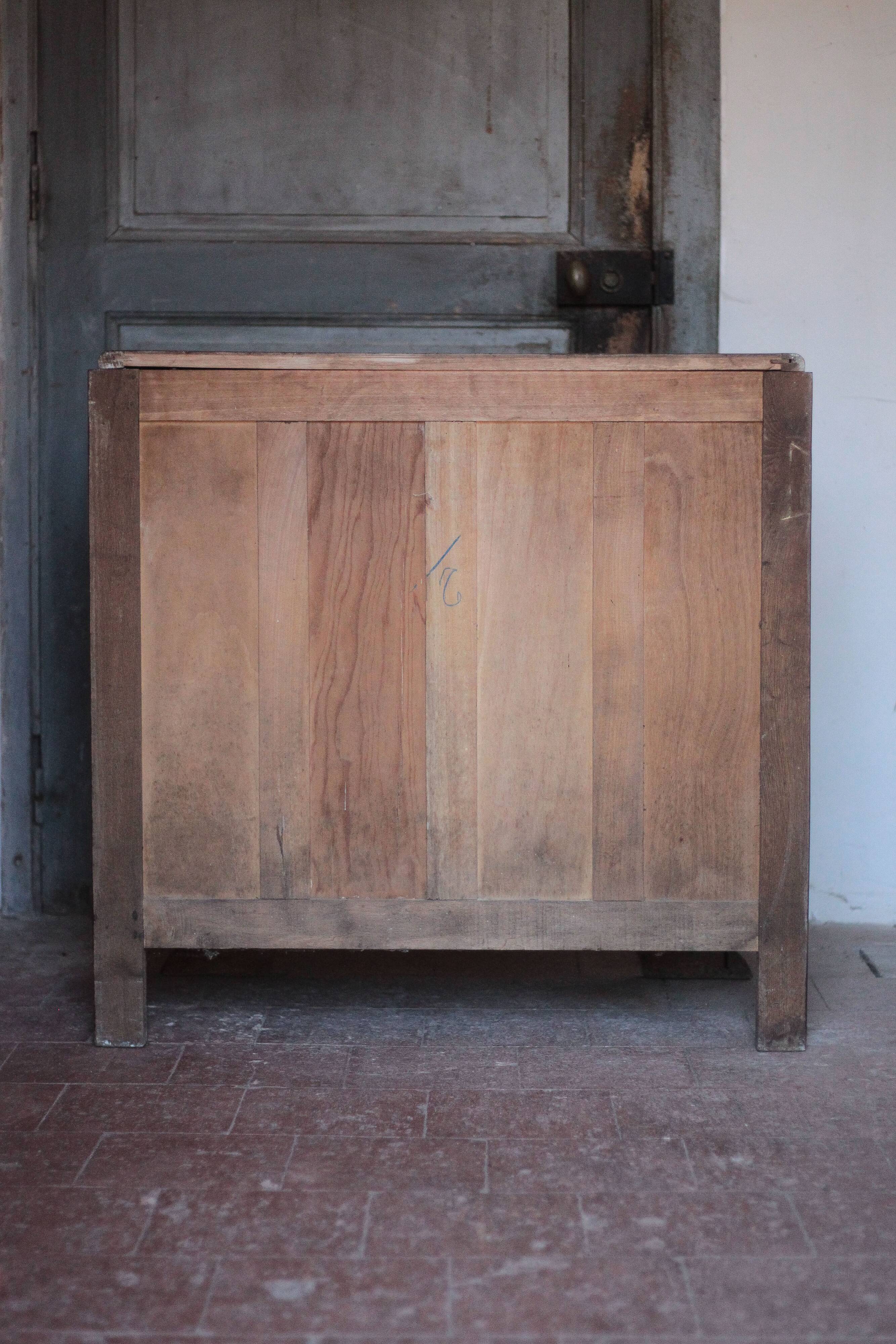 Commode bois 3 tiroirs, meuble de rangement, meuble ancien, art déco